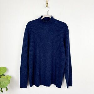 Guess Jeans Vintage 90s Y2K Men's Blue Lambs Wool Turtleneck Sweater Sz XL